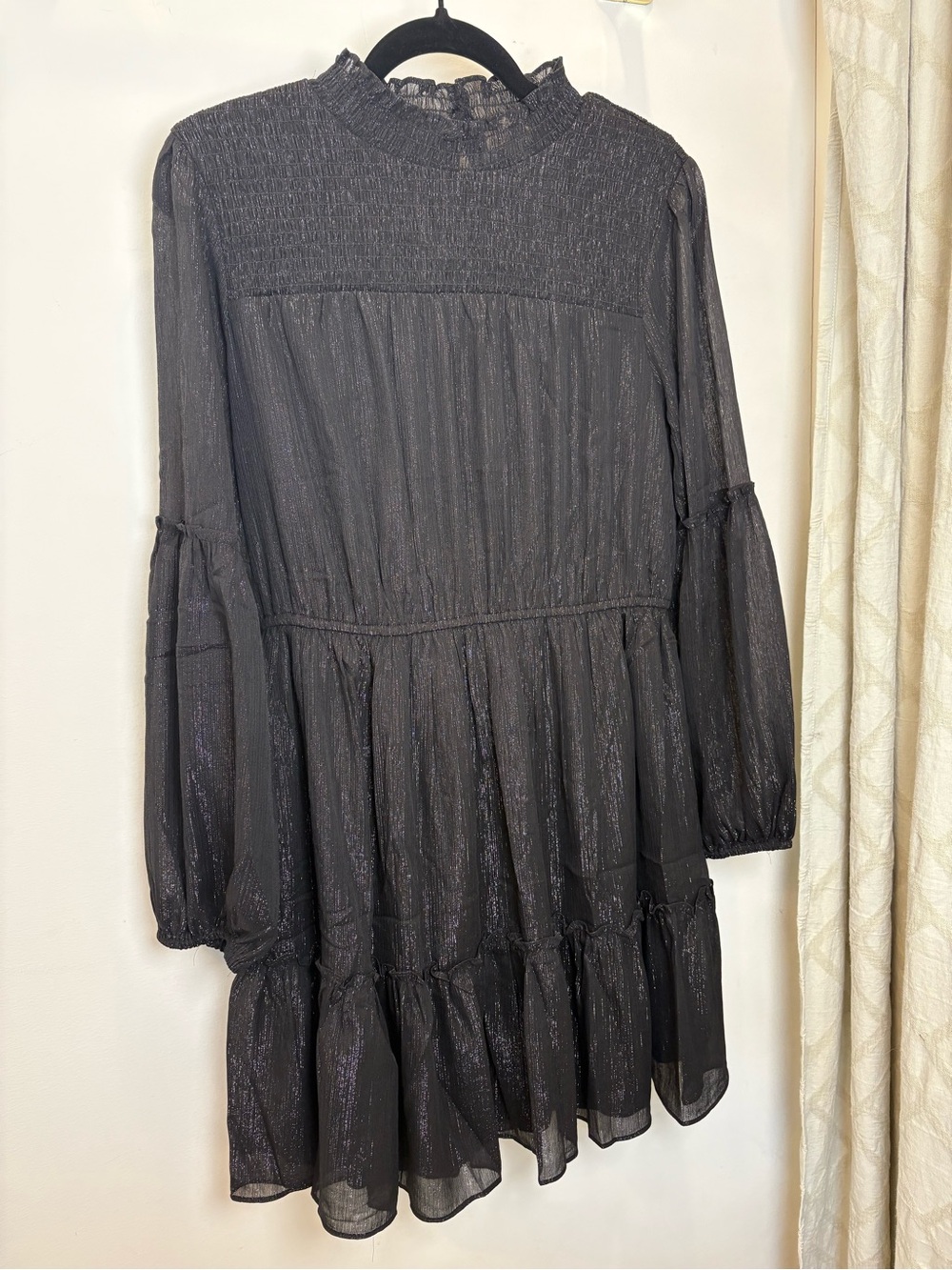 NWT Hem and Thread Shimmery Black Boutique Dress